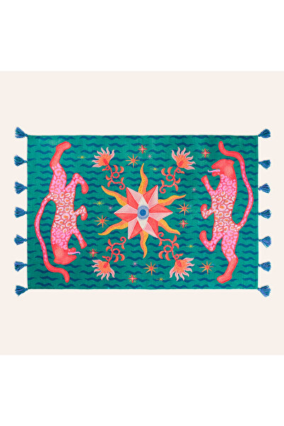 Zsa Zsa Zsu Rajna Pamuk Kilim 120x180 Cm Koyu Yeşil