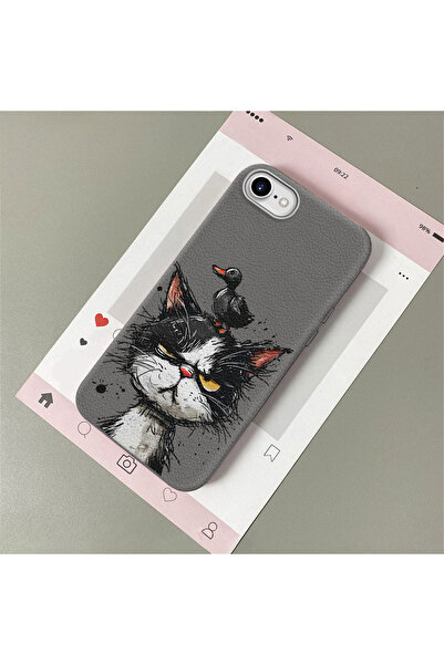 Hontinga iPhone 7/8/Se 2020 2022 Compatible Leather Texture Anti Fall Soft Si...