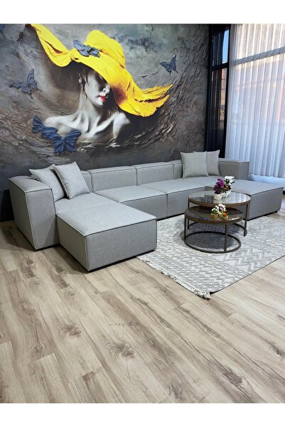 Erduran Mobilya Angelo U köşe keten kumaş 6 modül .ÜRÜN ÖZELLİKLERİNİ OKUYUN ...