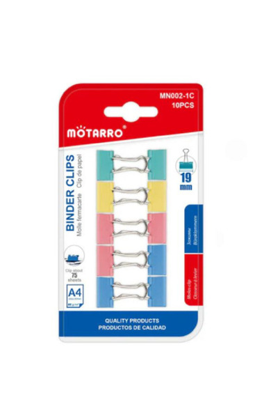 MOTARRO Binder Clips MN002-1C, Small Colorful Metal Paper Clips for Office, S...