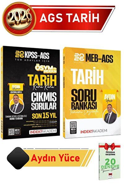 İndeks Akademi 2026 KPSS AGS Tarih Çıkmış Sorular Aydın Yüce+Tarih AGS Soru B...