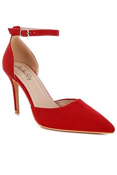 london Rag Women Microfiber Stiletto Sandals in Red