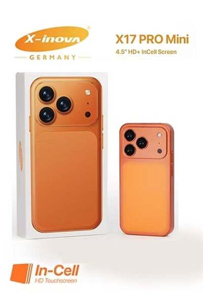 X inova Mini Smart Phone X17 Pro Mini 4.5" Display, 4GB+64GB Storage Orange