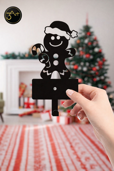 3art Metal Kardan Adam Figürü – Minimal Noel Dekorlu Askılık