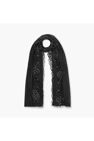 zora Embellished Floral Lace Scarf