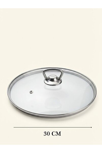 YUNUSOĞLU HOME Isıya Dayanıklı Cam Tencere Tava Kapağı - Metal Kulplu Buhar D...