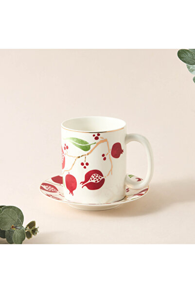 Lifestyle Pomegranate Print Bone China Mug - 380 ml