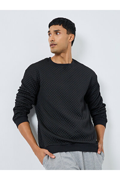 Take Two By Styli Men Texture Round Neck Sweatshirt