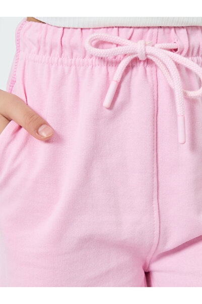 Styli Girls Pink Solid Cotton Joggers
