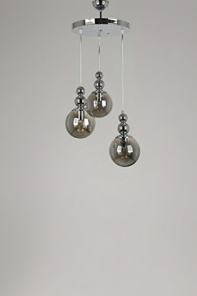 RONİSU AYDINLATMA Purina 3 Camlı Avize - Oturma Odası, Salon, Mutfak Uyumlu C...