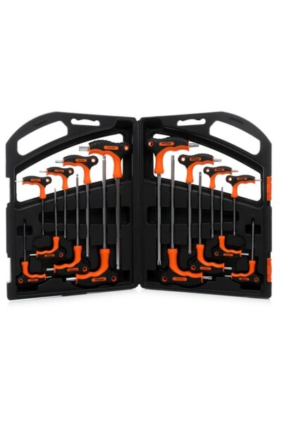 Kraft&dele Set chei tubulare cu mâner, Kraft&Dele, KD10907, Torx, 16 elemente