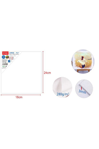 MOTARRO Canvas 18x24cm 280G, 3mm, MP-133-2 Thick Premium Stretched Artist Can...