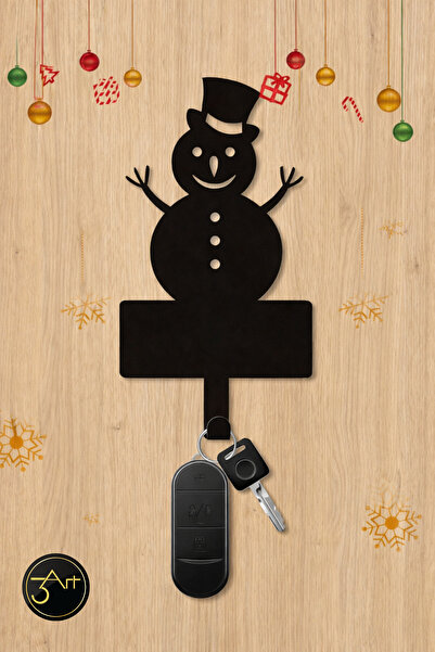 3art Metal Kardan Adam Figürü – Minimal Noel Dekorlu Askılık