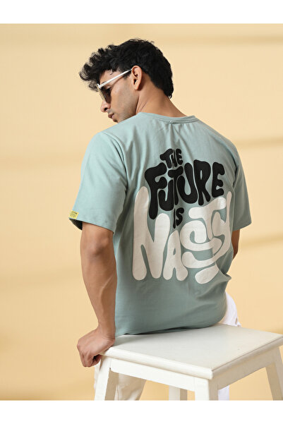 Rigo By Styli Men Terry Oversized Printed T-Shirt