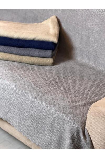 GÜRLEK TEKSTİL Chenille Fabric Zigzag Pattern Sofa Cover / Sofa Bed Cover 175...
