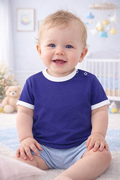 GHAND Bebek Tişört kız erkek çocuk unisex t-shirt çıtçıtlı