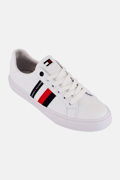 Tommy Hilfiger Women Medium Lawson Lace Up Sneaker Shoes, White