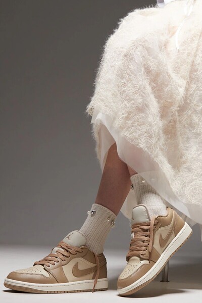 Nike Air Jordan 1 Low Womens Sneaker Hakiki Deri Kadın Günlük Spor Ayakkabı K...