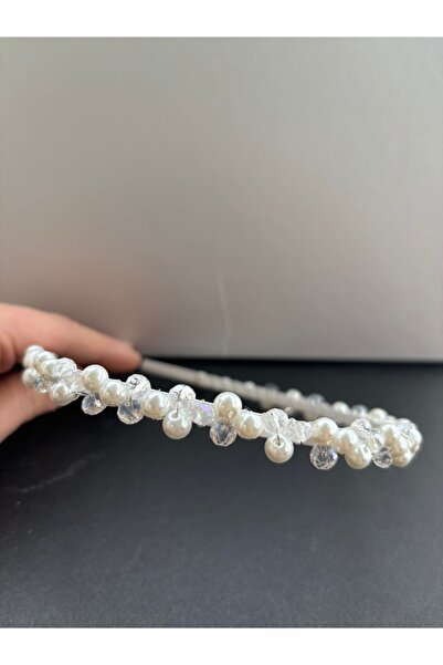 Store Gelin aksesuar özel gün tokası beyaz boncuklu taç