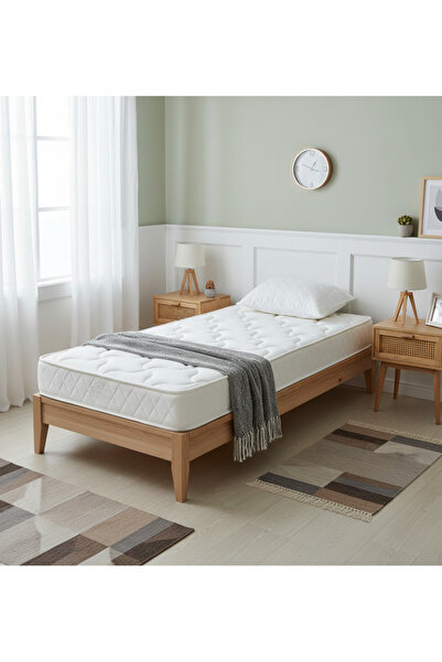 UPR HOME Tek Kişilik Havlu Kumaş Kapitone Yatak 100x200x15 cm
