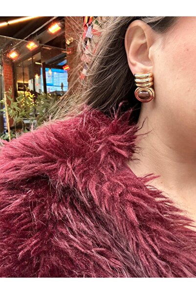 Charmist Çelik kulin kahverengi küpe