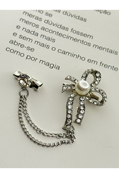 roshel Kurdele Sallantılı Yaka İğnesi Broş Zirkon Taşlı Broş Yaka İğnesi