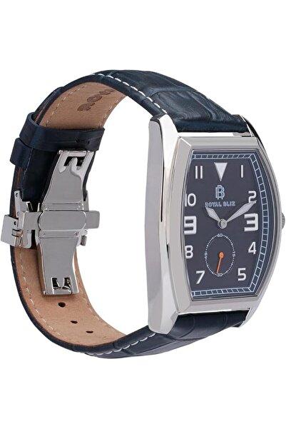 ROYAL BLIZ RB Royal Edgy Men's Rectangular Watch | 316L Steel | Sapphire Chrystal | 100m (Blue)