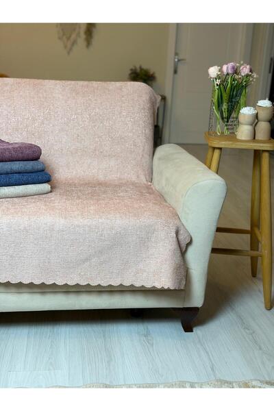 GÜRLEK TEKSTİL Chenille Fabric Plain Pattern Sofa Cover / Sofa Bed Cover 175 ...