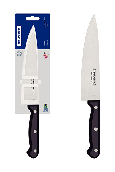 TRAMONTINA Ultracorte 8 Inches Chef Knife with Stainless Steel Blade and Blac...