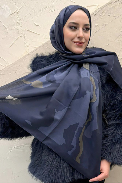 efdal şal eşarp Abstract Pattern Voile Soft Shawl