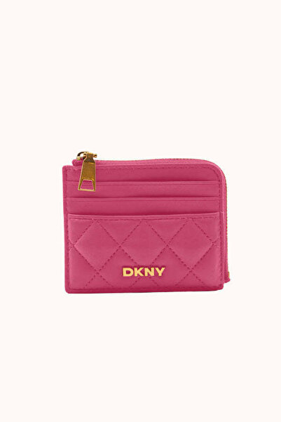 Dkny حافظة بطاقات TRANA بسحاب دائري