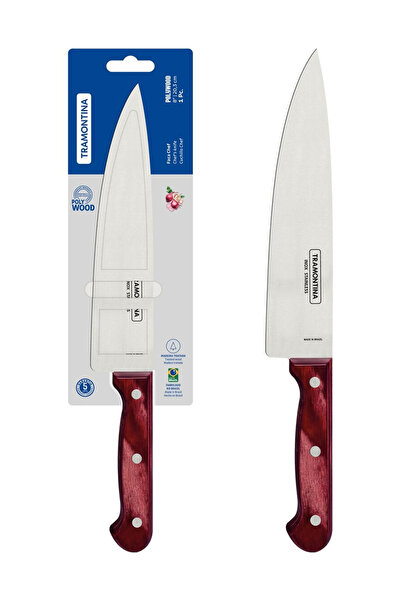 TRAMONTINA Polywood 8 Inches Chef Knife with Stainless Steel Blade and Dishwa...