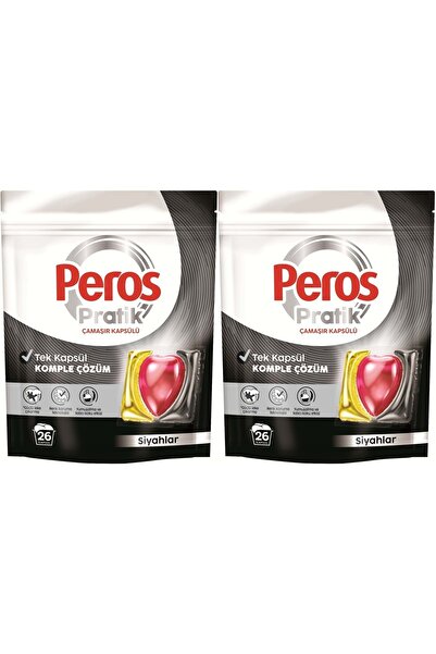 Peros Pratik Matik Çamaşır Deterjanı Kapsülü - Tableti 52 Adet Siyahlar (2PK*26)