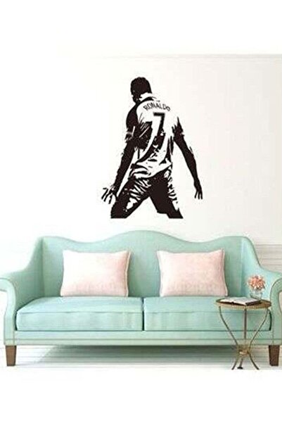 urbantrands ملصق حائط رونالدو أسود 40 × 60 سم