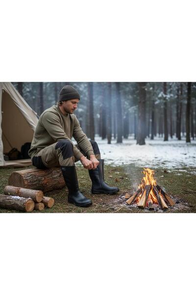 BAYRAMOĞLU KUNDURA Polly Boot Khaki Long Men's Boots