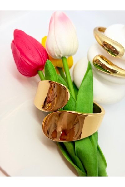 Tasarım Women's Tarnish-Free Steel Cuff Bracelet |   Gold