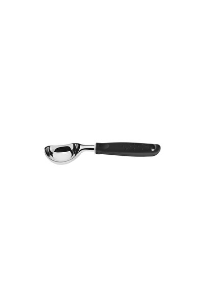 TRAMONTINA Utilita Ice Cream Scoop with Chrome-plated Zamak and Black Polypro...