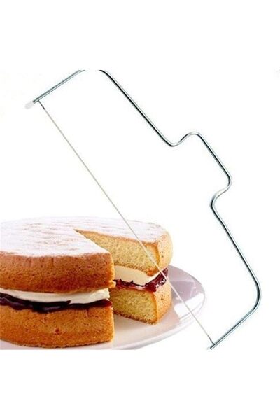 QesQin Adjustable Cake Folding Wire - Sponge Cake Slicer Even Cutting Attachment - Stainless Steel