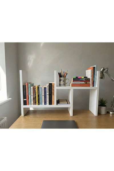 TRENDPİX Ayarlanabilir Kitaplık Masa Üstü Kitaplık Raf Tezgah Üstü Organizer ...