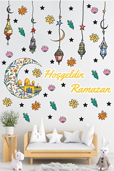 Ayza Tasarım Set de autocolante de perete pentru camera copiilor de bun venit...