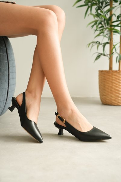 JOSEPHWORLD Jswk111 Black Hazelnut Skin Women's 4 cm Heel Shoes