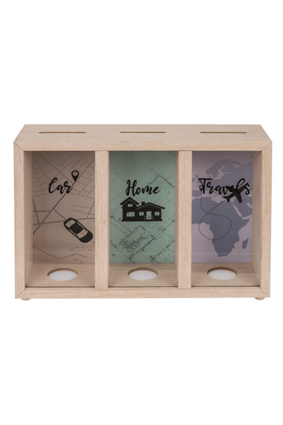OEM Wooden piggy bank Car/Home/Travels