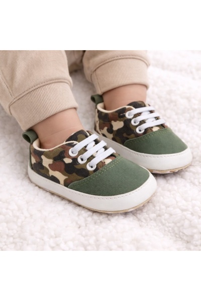 HANNA Green baby shoes - Army