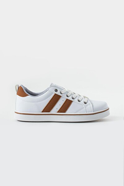 L.A Polo Casual White Tan Men's Sneaker