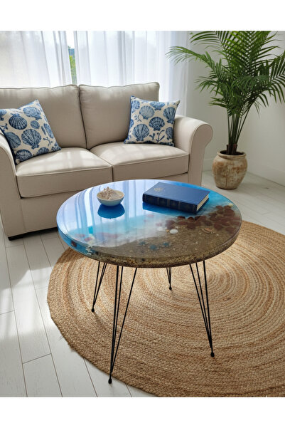 SHEKİLHOME Deniz Yaşamı ve Sahil Epoksi Sehpa