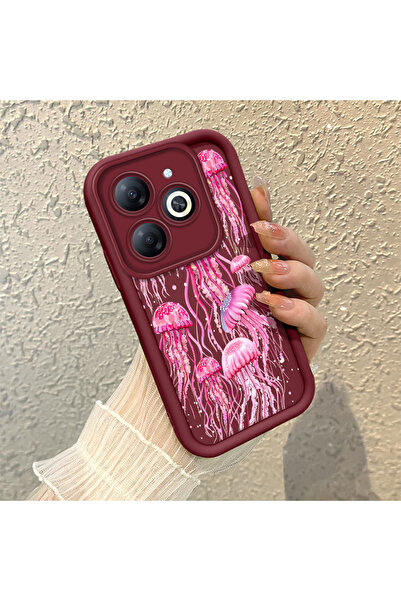 Hontinga جراب هاتف من السيليكون الناعم بنمط ميديوزا متوافق مع كاميرا تكنو سبا...