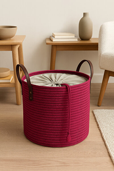 MaVaux εφέ σύσφιξης καλάθια με επένδυση Cinchy Drawstring, διακοσμητική δερμά...