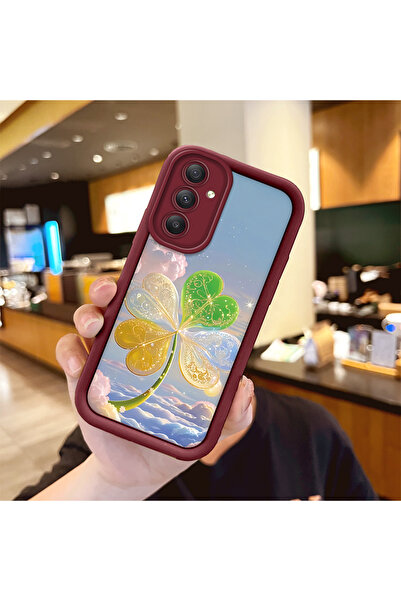 Hontinga حافظة هاتف سامسونج جالاكسي A34 متوافقة مع السيليكون الرقيق، نمط محظو...