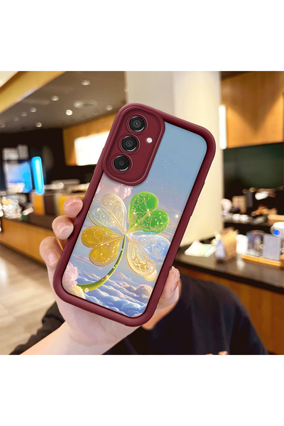 Hontinga حافظة هاتف سامسونج جالاكسي M15 متوافقة مع السيليكون الرقيق، نمط محظو...