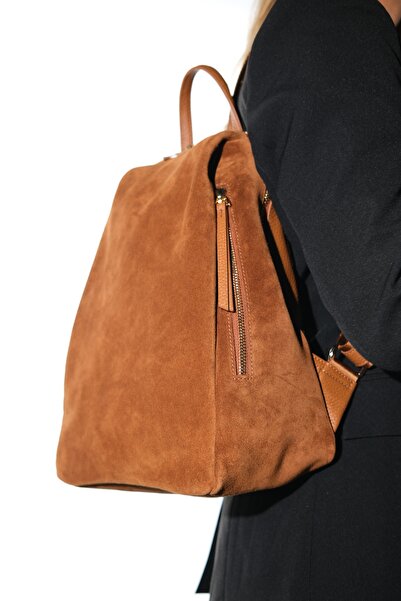 LuviShoes Josh Tan Suede Genuine Leather Women's Backpack